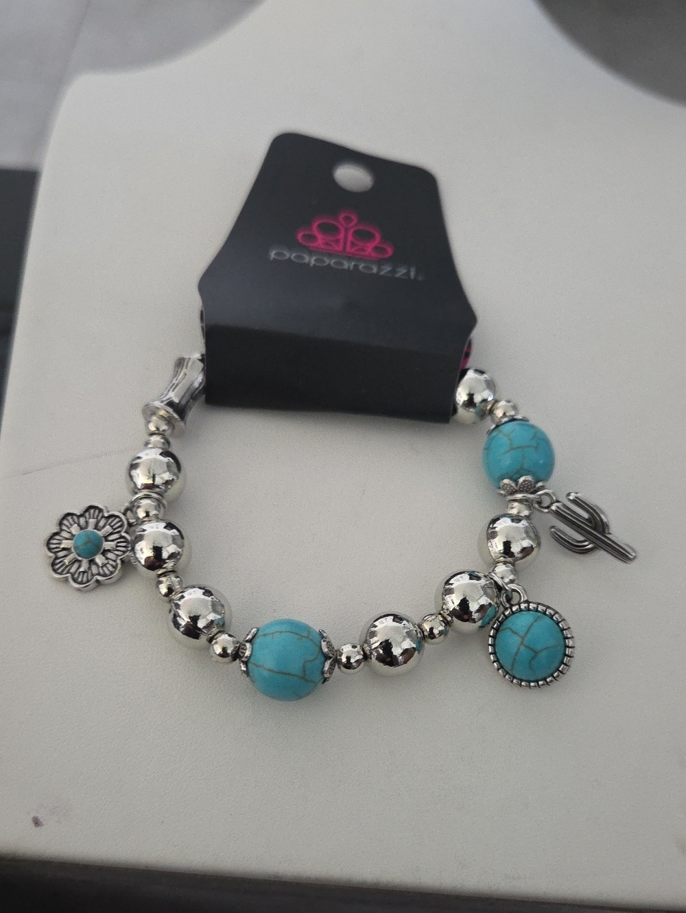 Paparazzi Western Welcome Blue Bracelet NWT